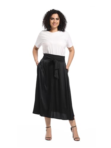 Women's Flowy A Line Skirts,Work Skirts for Women,Maxi Skirts for Women with Pockets3