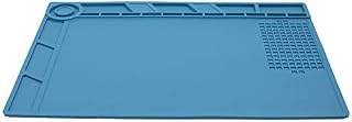 MMOBIEL Anti-Static Non-Slip Magnetic Silicone Repair Mat, Multi Work Station Soldering Mat (35 x 25 cm) 350g (Blue)