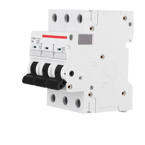 Disjoncteur miniature triphasé 20A pour protection surcharge et tableau électrique 400VAC