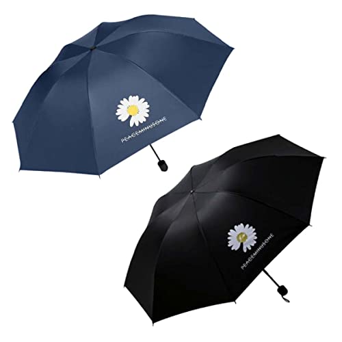 Image of KEKEMI 3 Fold Automatic Sun & Rain Umbrella for Men & Women (Pack of 2)