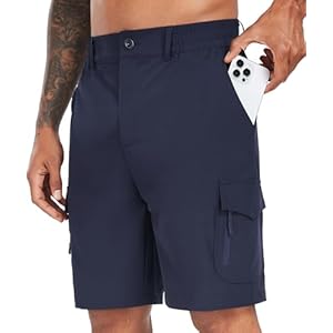 SIHOHAN Kurze Hosen Herren – Sommer Wanderhose Herren Kurz Leichte Schnelltrocknend Wandershorts Atmungsaktiv Stretch Cargo Shorts mit 7 Taschen für Trekking Outdoor