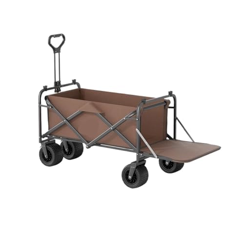 Camper extendido, Plegable con Apertura Trasera, Carro de Picnic, supermercado Gran Capacidad, Compras(Brown-320L)