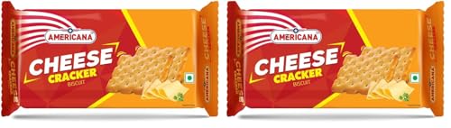 Image of Americana Cheese Cracker 70g | Crunchy & Cheesy Biscuits | Tasty Snack for Cheese Lovers | (Pack of 2)
