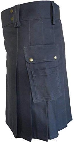 Miniatura 7 de UT Kilts Kilt utilitario estándar para hombre, moderno kilt escocés para uso diario, con correas ajustables para la cadera y bolsillos de carga