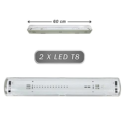 Generic - PLAFONIERA STAGNA 2 Neon LED Tubo T8 G13...