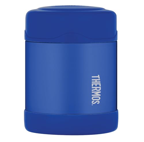 Thermos - Blue Kids Food Flask (290ml) - BPA Free, Stainless Steel, Spill Proof, Thermal Flask for Lunch Box, 5 Hours Hot & 7 Hours Cold