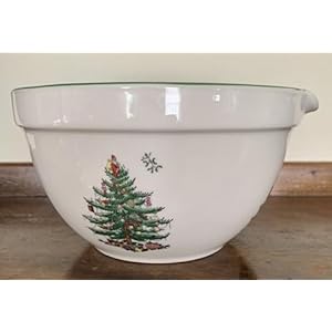 Spode Christmas Tree Batter Jug - 2 Quart Mixing Batter Bowl with Handle and Precision Pour Spout, Fine Earthenware Holiday Baking Tool - Festive Bakeware for Christmas, Dishwasher & Microwave Safe Spode Christmas Tree Batter Jug 2 Quart Mixing Batter Bowl with Handle and Precision Pour Spout Fine Earthenware Holiday Baking Tool Festive Bakeware for Christmas Dishwasher Microwave Safe