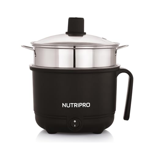 Nutripro Multipurpose Cook Kettle With Egg Rack + Ss Rack (600W) (1.2, litres)