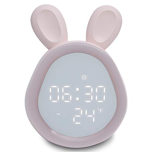 Cozy Villa Digital Alarm Clock With Night Light And Temperature Display, Cute Alarm Clocks For Kids Toddlers Adults, Pink Alarm Clock For Bedroom Home Office, Adjustable Volume And Brightness #TOP1
