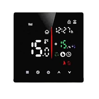 Uxsjakjsd Termostato Smart Home WIFI 3A Riscaldamento 'Acqua/Caldaia A Parete Universale Smart Timing Touchscreen Control Termostato Programmabile per Casa A