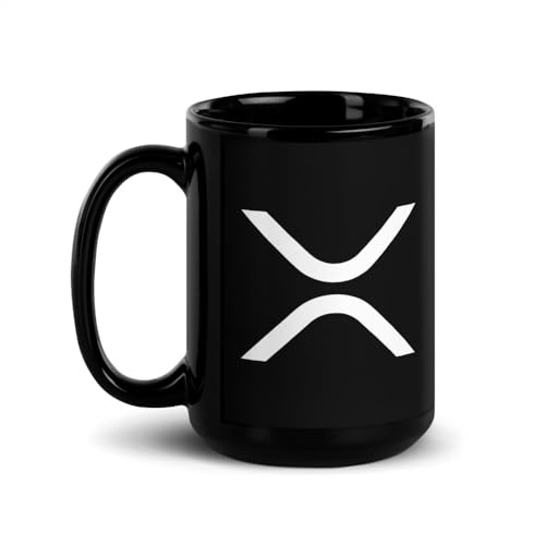 XRP Crypto Black Glossy Mug XRP Cryptocurrency Coffee mug gift