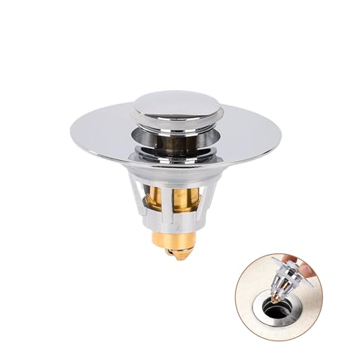 Bathroom Sink Stopper with Hair Catcher - Use Code YEUGTASA