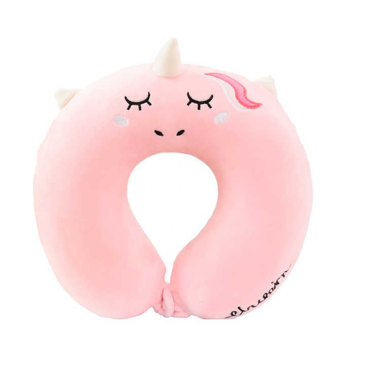 AGC Pillow for Neck, Unicorn Neck Pillow A Unique Product Range Polyester Memory Foam U-Shaped Neck Support Pillow with Washable Cover for Adults and Kids (Color-Pink) (Pack of 1)-image-18