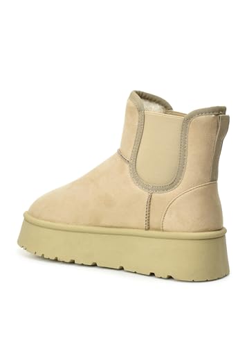 CLOUDAIR Women's High Ankle Winter Bootie with plush faux Fur, flexible slip-on design that's both Stylish & Durable, Trendy women's Winter Footwear3