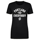500 LEVEL Portland Trail Blazers Vs. Everybody Shirt for Women (Black, Large)