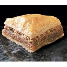 Athens Foods Walnut Triangle Baklava - Dessert -- 72 per case.