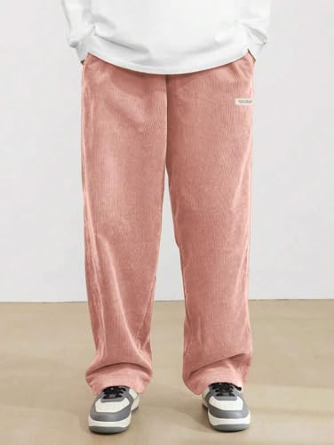 Image of ZAFUL Men's Corduroy Straight Leg Loose Fit Casual Pants