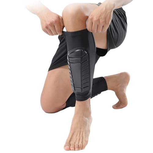 Espinilleras Fútbol y Espinilleras Universales para Niños y Adultos para Soporte de Pantorrilla Ciclismo Baloncesto Deportes al Aire Libre (Tamaño L para Pantorrilla Ancha 32-40 cm)