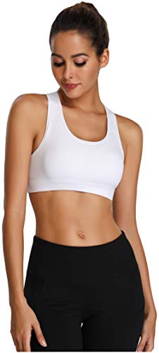 Image of Oalka Women's Racerback Sports Support Workout Running Bras | Oalka Women's Racerback Sports Support Workout Running Bras