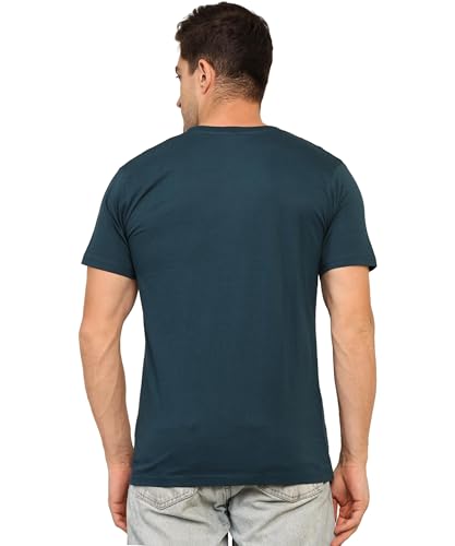 Image of Unisex Round Neck Plain T-Shirt | Combed Bio-Washed Ring Spun Cotton for Men & Women, Short Sleeves
