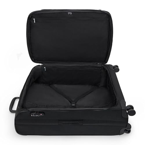 Image of Kipling New Youri Spin Large 4 Wheeled Rolling Luggage Black Noir