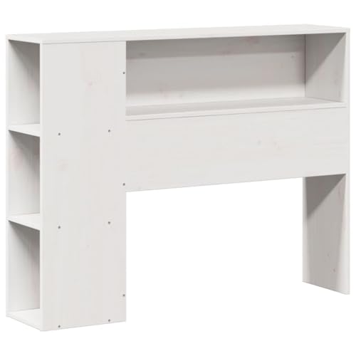 Tête de lit vidaXL en Bois Massif de pin Blanc 75 cm avec Rangement