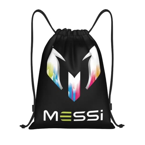 EZB Football Legend Messi Drawstring Bag | 36x30cm Midi Sized Backpack | Multi-Use: Sports Kits, PE Kits, Gym, Lunch, Holiday, Beach | Soccer Pump Bag | Messi Colourful Bag, Multicoloured, 36x30cm