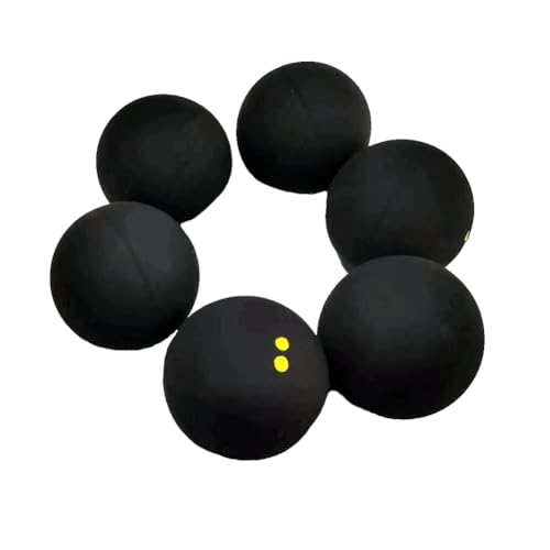 image for DAMEINV 3 Pieces Double Yellow Dot Squash Ball Custom Logo Professiona