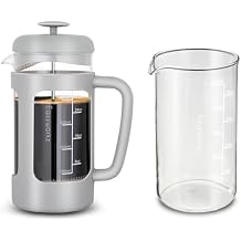 Easyworkz French Press 34 oz Coffee Tea Maker Bundled with Borosilicate Glass Replacement Beaker