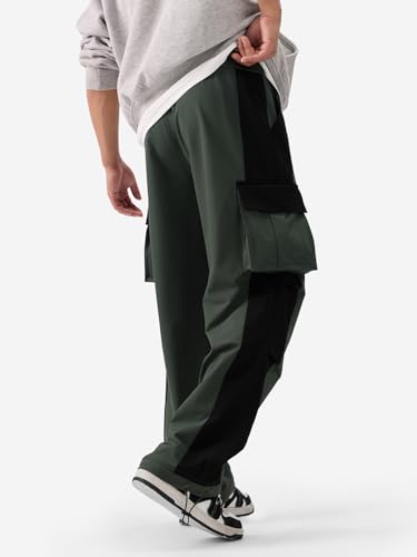 Image of The Souled Store Parachute Pants: Riveria Men and Boys Elasticated Toggles Leg Closure Cotton Baggy Fit Parachute Pants