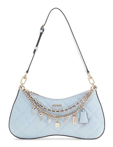 Sac à épaule GUESS Libby Aqua bleu clair, le sac à main tendance pour femme