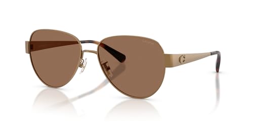 Image of Coach womens Hc7186 Aviator Sunglasses