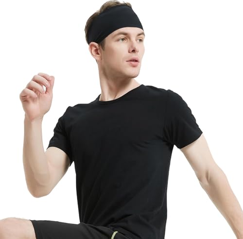 Image of PAROPKAR Workout Sweat Bands Headbands for Men Women Sport Non-Slip Head Band,Moisture Wicking Hairband, Long Hair, Quick Dry, Running, Yoga, Hiking, Tennis, Exercise Fitness Gym