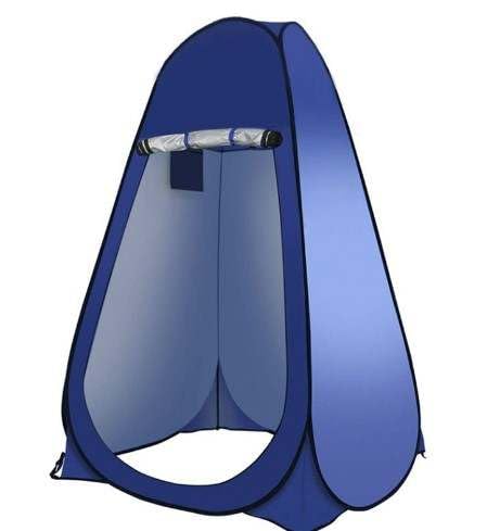 WildSky All-in-one pop-up tent, functions as a portable shower, toilet, dressing room, baby sun shade and storage. (Blue)