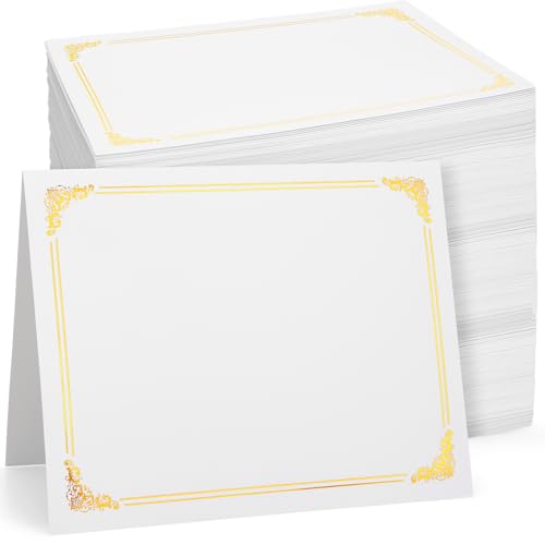 Fainne 120 Pack Certificate Holders Bulk, Diploma Covers, White