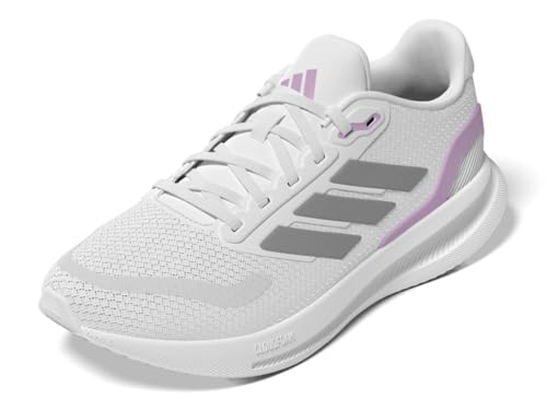 adidas Women's Run Falcon 5 Sneaker, White/Grey Strata/Black, 10.5