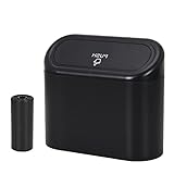 CZWL&HG Mini Lata de Lixo Portátil Suspensa para Carro, Lata de Lixo com Tampa, Lata de Lixo de Mesa de Plástico, Lata de Lixo para Casa de Escritório de Carro, Lata de Lixo Inodora À Prova D'Água(Pre