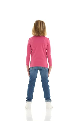 Cudlie 5-Pack Toddler Girls’ Solid Long Sleeve Tees– Five Timeless Cotton Blend Crewnecks in Rich, Modern, Elevated Colors3