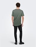 ONLY & SONS Men's ONSBENNE LONGY SS Tee NF 7822 NOOS T-shirt, Castor Gray, L