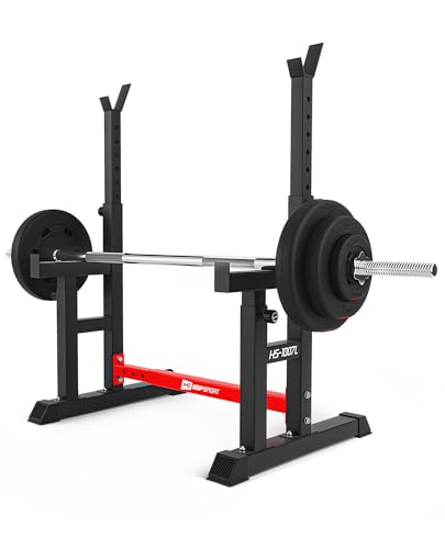 Hop-Sport Langhantelständer - Verstellbares Power Rack für Kniebeugen &...
