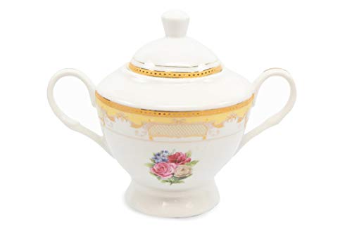 Royalty Porcelain 49Pc Dinner Set Pale Roses, Vintage Flower Print Service For 8 #TOP3