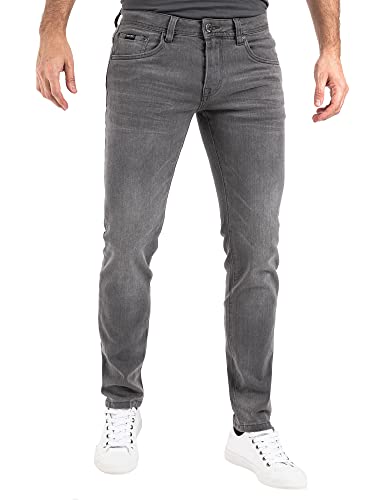 Peak Time Milan Jean slim pour homme Super Stretch 30 W/32 L-38 W/34 L, gris clair, 32W x 34L Cover