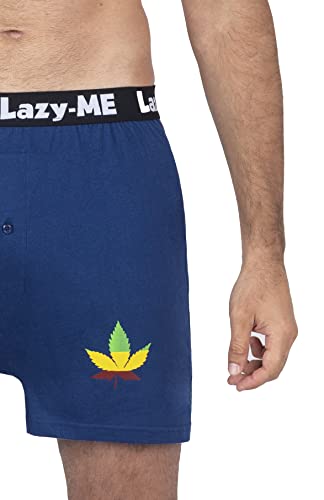 Lazy Me Men's Funny Novelty Boxer Shorts Humorous Underwear, Gag Gifts for Him, Navy - Light It, Size Large3