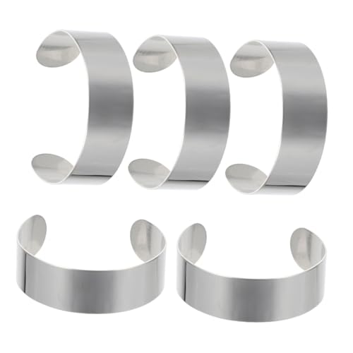 Uonlytech Pulsora De 5 Piezas En Para Mujeres Pulsera En De La Pulsera De Acero Sin Estiegos Para Mujeres Pulsera De Metal En Pulsador De Acero Inoxidable En