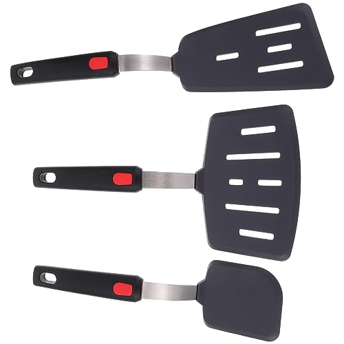 Spatule de cuisine antiadhésive en silicone pour wok et grande casserole (lot de 3)