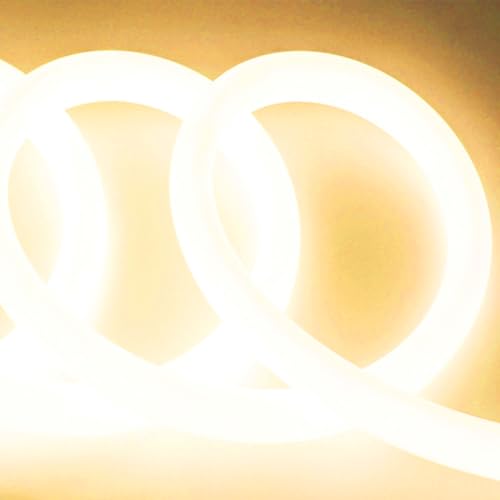 Tira de luz LED Neon SUYOOULIN 15 m blanco cálido miniatura 3