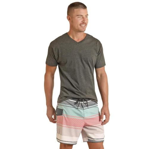Rock & Roll Denim Men's Stripe Swim Board Short - Main Image