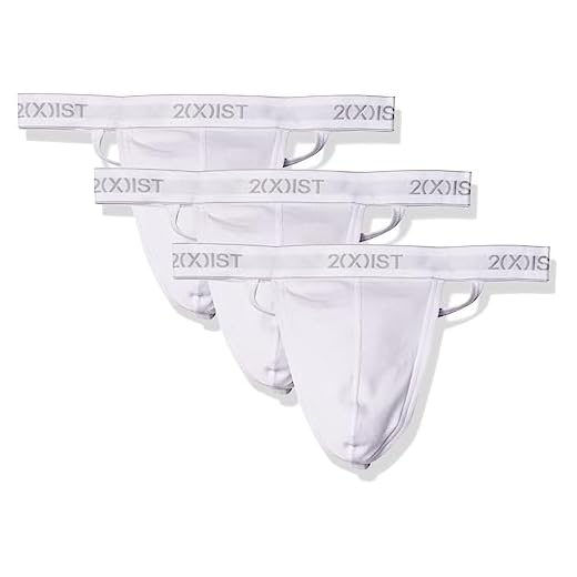 2(X)IST mens Essential Cotton Y-back Thong 3-pack Underwear, White, Medium US