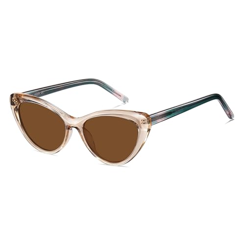 Image of SOJOS Acetate Cat Eye Sunglasses Women Handmade Polarized Retro Lightweight Fashion 90s Style UV400 Sunnies, Lola