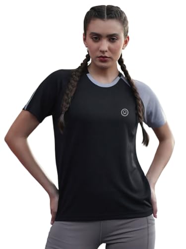 Image of CHKOKKO Gym Tshirt for Women Workout Activewear Regular Fit T Shirt for Woman Round Crew Neck Half Sleeves Best for Sports and Outdoor Activities